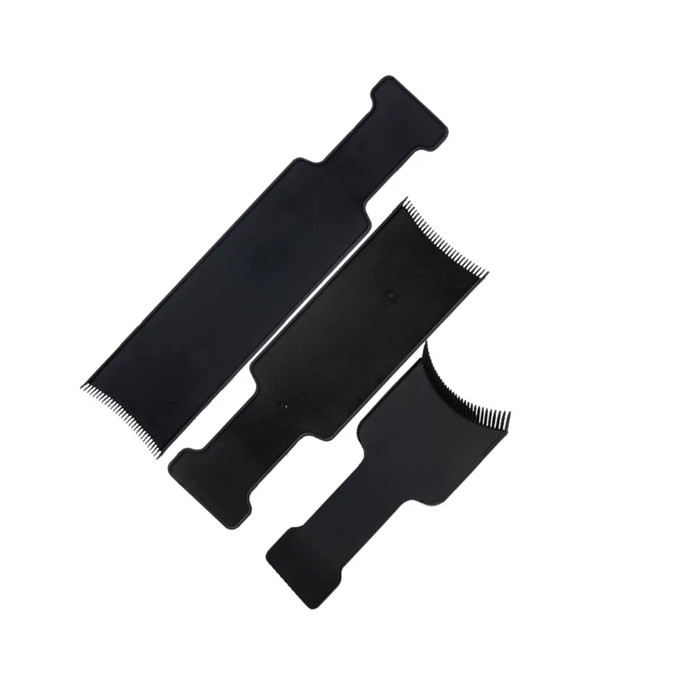 3Pcs Hair Coloring Comb Set Arc-Shaped Dye Boards for Scalp Protection Easy Hair Separation Salon Home DIY Tint Brush Kit