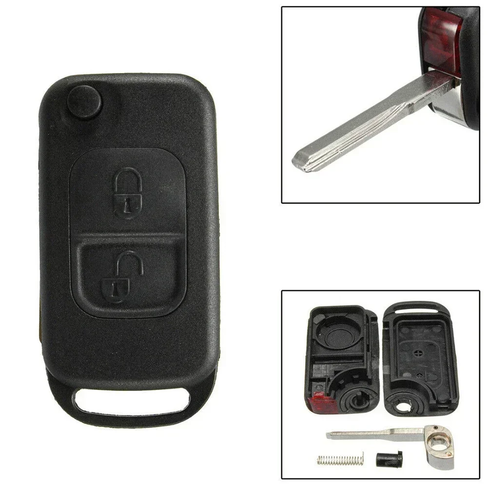 2 Button Car Key Shell Folding Flip Remote Key Fob Case Shell For Mercedes-Benz A C E W168 W202 W203 W210 W461