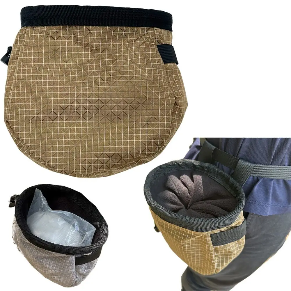 

Portable Rock Climbing Chalk Bag Drawstring Wear-resistant Magnesium Powder Waist Pouch Foldable Adjustable Straps