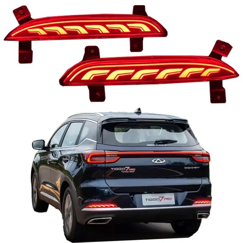 

LED Rear Bumper Reflector Light for Chery Tiggo 7 Pro Plus 2020 2021 2022 2023 2024 Tail Brake Rear Fog Lights Turn Signal Lamps