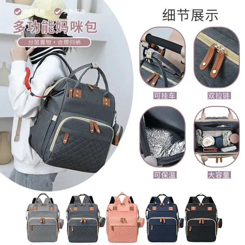 Diaper Bag with Changing Station 3 in 1 Baby Diaper Backpack with Foldable Changing Pad, Large Travel Back Pack for Girl Boy