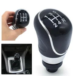 5Speed Manual Gear Shift Knob PU Leather Plastic Black Fits For Ford Fiesta MK7 2008-2013 Focus MK2 FL 2008-2011 Interior Parts