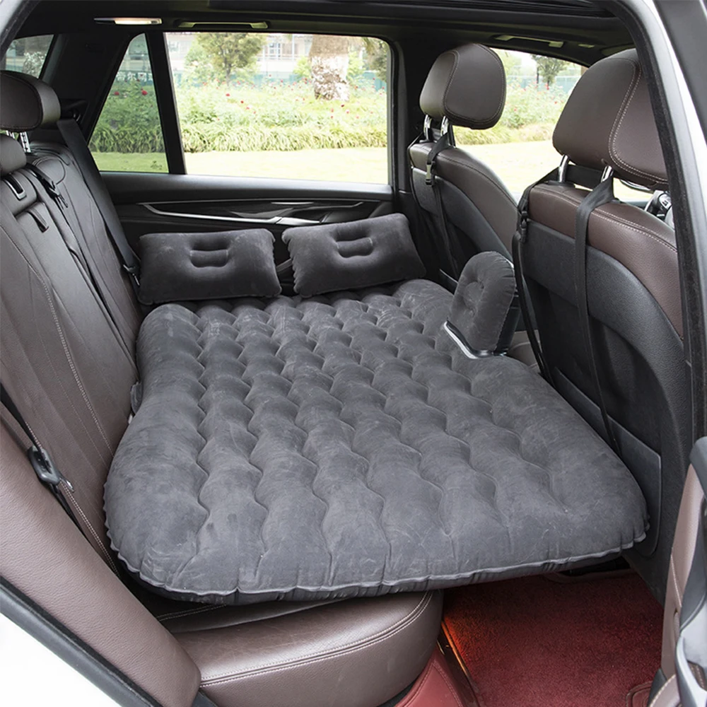 Ensemble de lit gonflable universel pour voiture, matelas de coffre et siège arrière, oreiller inclus, pour voyages, camping, sorties en famille