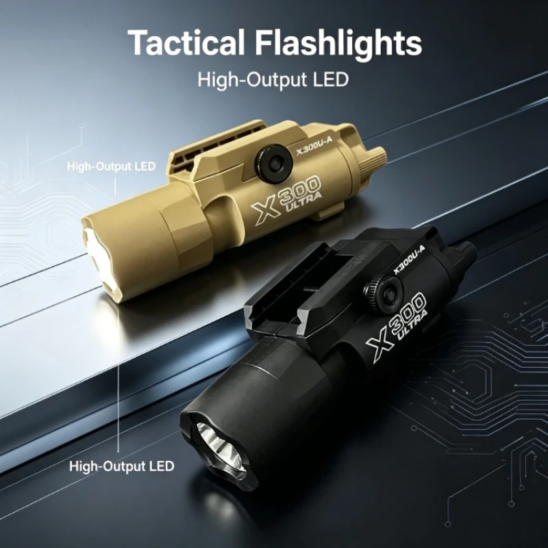 Multi-scene Portable Rail Torch X400 Bright Illumination Hand Light Fit 20mm Slide for Hiking Travel Night Outdoor Use