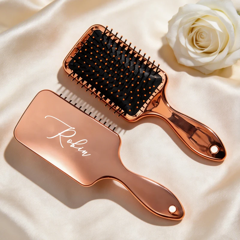 

Personalized Hair Brush Rose Gold Air Cushion Hair Brush Custom Hair Brush Bridesmaid Gifts, Birthday Gifts, Mothers Day Gift