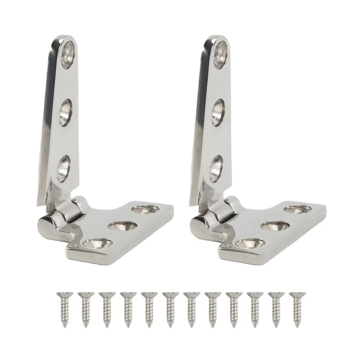 #78D Marine Grade T Hinges, Boat Hinges, 4 Inch x 2 Inches, No Noise,Boat Hinges,(Silver)