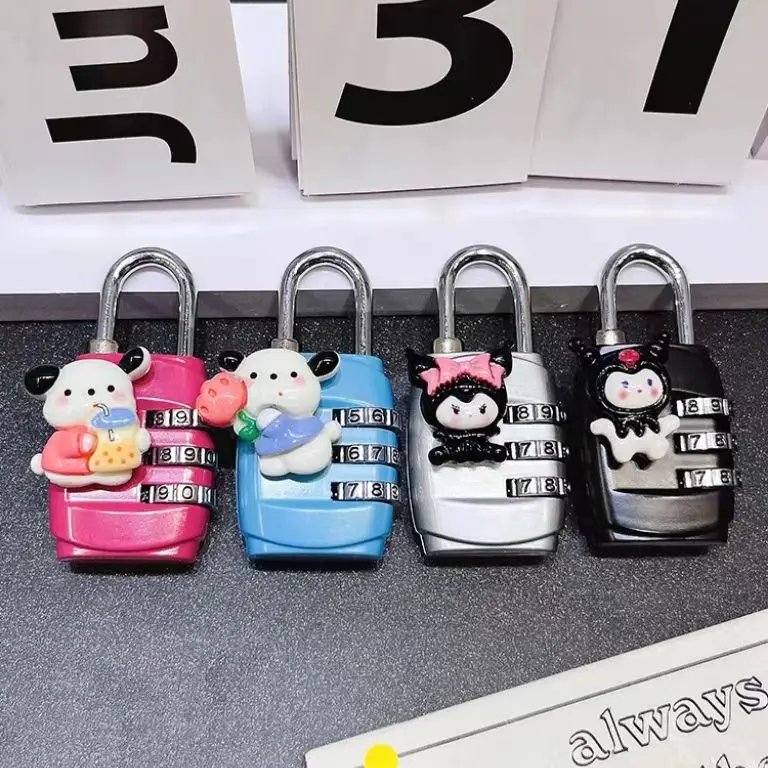 Pochacco أنيمي Kawaii سانريو Ins موضة قفل بكلمة مرور لطيف الكرتون Kuromi قلادة مقاوم للماء قفل باب الخزانة الهدايا