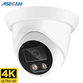 ASECAM 4K 8MP IP Camera Outdoor Audio POE H.265 Onvif Groothoek 2.8mm AI Humanoïde detectie Home CCTV Bewakingscamera