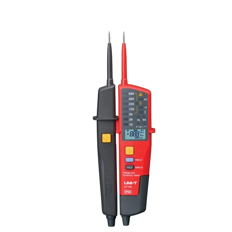UNI-T UT18C UT18D woltomierz cyfrowy 690V AC detektor napięcie prądu stałego wyświetlacz LCD 3 fazy sekwencji Tester ciągłości