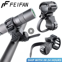 360 Degree Rotation Handlebar Light Bracket Flashlight Lamp Holder Light Quick Release Mount Accessories