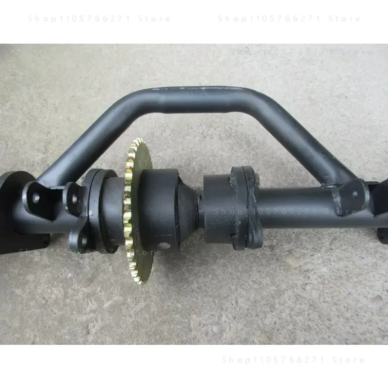 Heavy-Duty Chain Drive Rear Axle Assembly for 4WD ATV & Go-Kart Conversion  Dual Disc Brake & Differential (81cm/100cm)