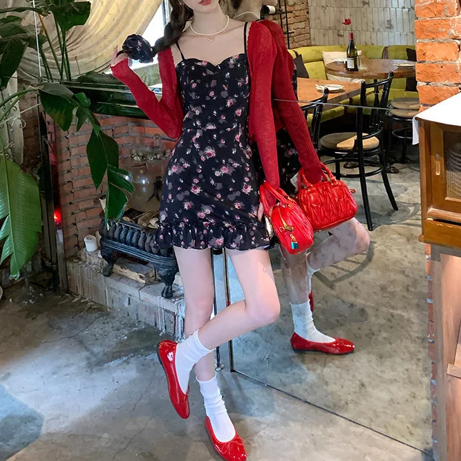 8120 Red Sun Protection Summer New Korean Style V-Neck Ribbed Button Bamboo Fiber Breathable Air Conditioning Shirt Shawl For