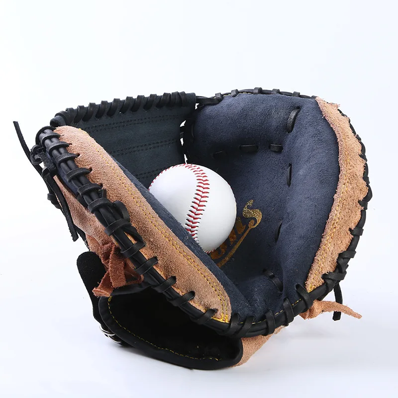 

Professional Baseball Glove Leather Baseball Catcher Glove 12.5 Left Hand Practice Equipment Softball Training Catcher Gloves