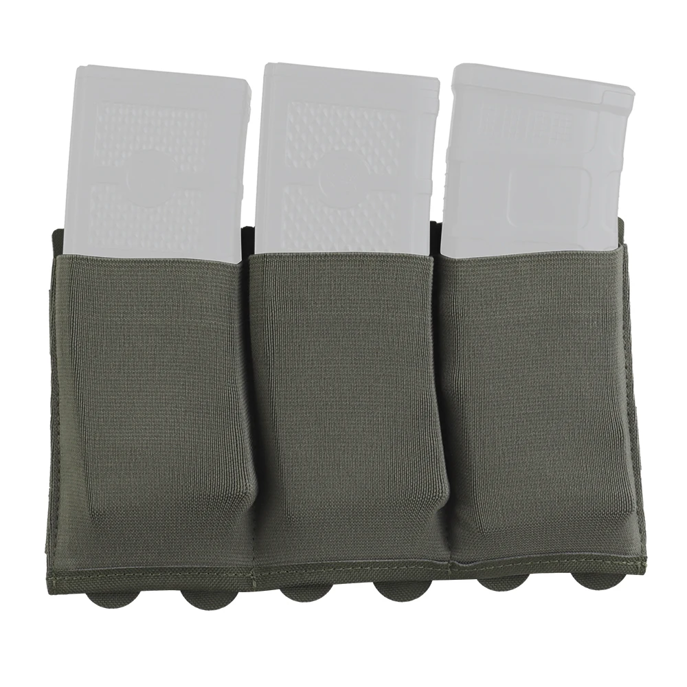 5.56 7.62 Triple Mag Pouch Elastic Molle Double Magazine Pouch M4/M16/AR/AK Magazine Carrier for Tactical Vest/Range Training - view 4