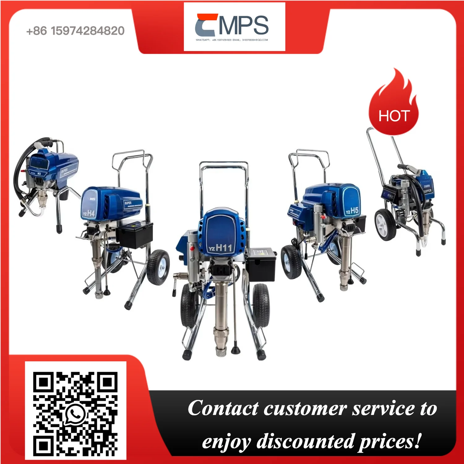 

110V 220V Airless Paint Sprayer 395 495 695 795 1095 Airless Sprayer Machine