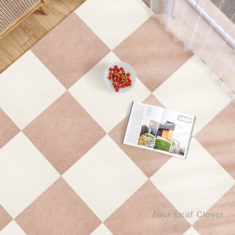 

10pcs 30*30CM Patchwork Carpet Living Room Self-adhesive Floor Mat Children's Bedroom Floor Non-slip Mat Baby Crawling Mat