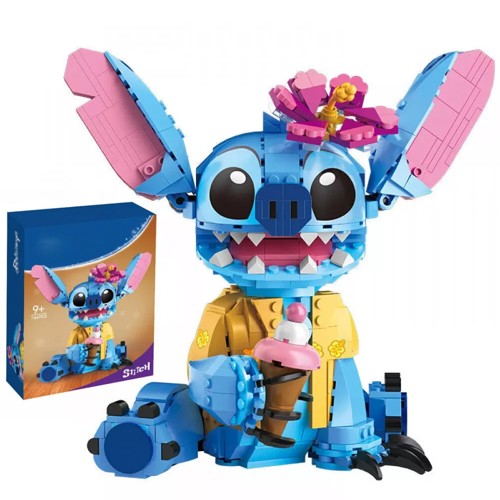 730pcs Stitch Toy Building Kit for 9 Year Old Kids Buildable Figure with Ice Cream Cone Fun Christmas Gift for Girls Boys