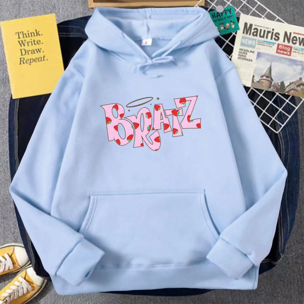 Bratz Lettter Print  Hoodie  Autumn Winter Coat Casual Hip Hop Hoodies Sweatshirt women Casual Unisex Streetwear Funny Clothes