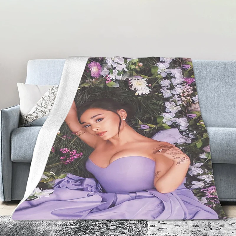 Fleece Blanket Sofa King Size Ariana Grande Warm Knee Bed Camping Custom Nap Fluffy Soft Blankets for Winter Microfiber Bedding