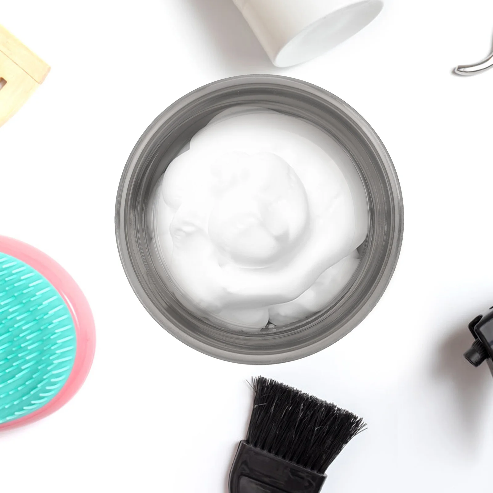 

Men Shaving Soap Foaming Bowl Stainless Steel Shaving Cup Durable Safe Barber Use Large Lather Bowl No Cut Hands