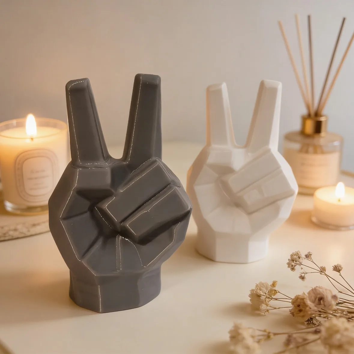 Biye's Gesture Statue Ornaments, Gesture Abstract Sculptures, Inspiring Abstract Art, Symbolizing Successful Home Decoration