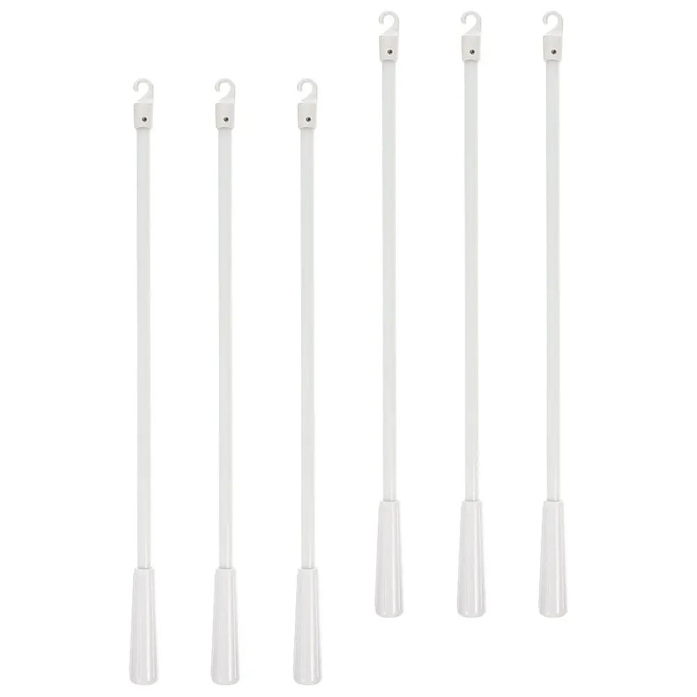 

6 Pcs Blinds Set Wand Hook Replacement Window White Rod for Fiberglass