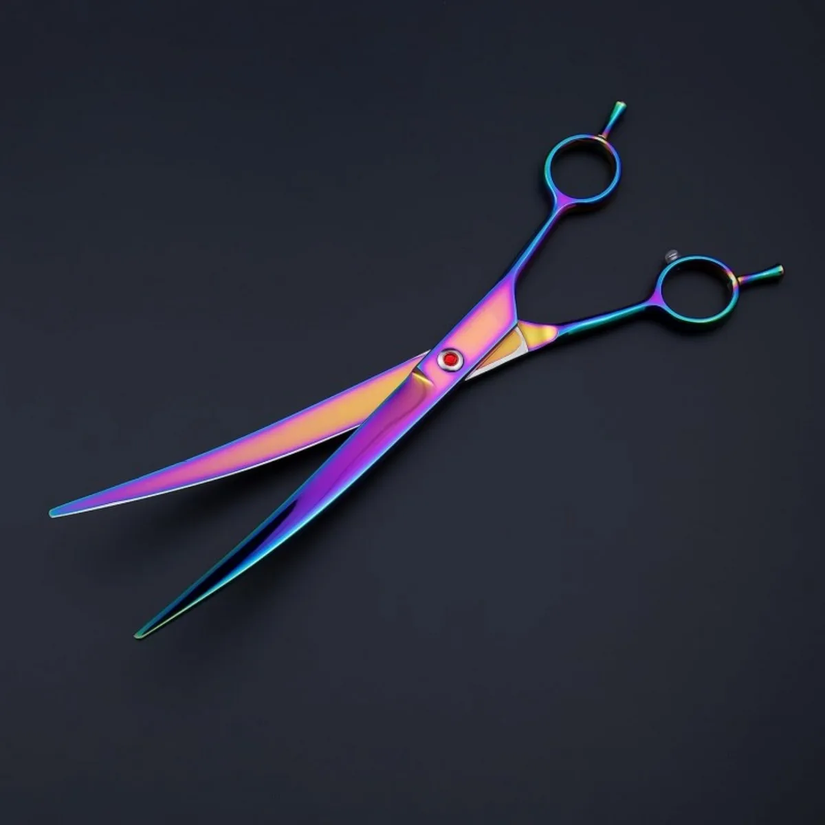 8inch Pet Grooming Scissors Double Tailed Left And Right Hands Professional Curved Scissors Dog Cat Trimming Cutting Shears