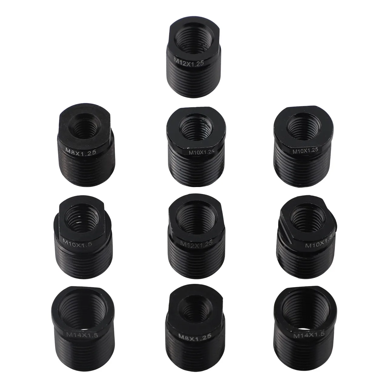 Easily Upgrade Your Car\'s Interior with This Fitment 10Pcs Gear Shift Knob Thread Adapter Kit Made from Aluminum
