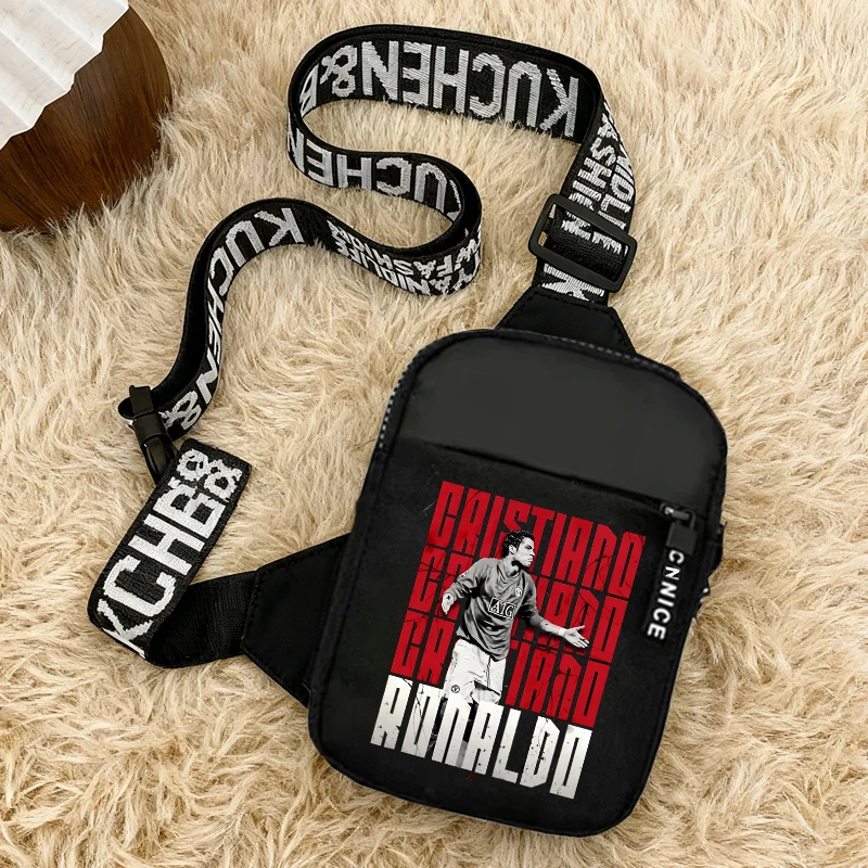 CR7 Sling Chest Bags Cartoon Football Star Ronaldos Satchel Outdoor Shoulder Pack Multifunction Travel Bags Cute Boys Girls Gift