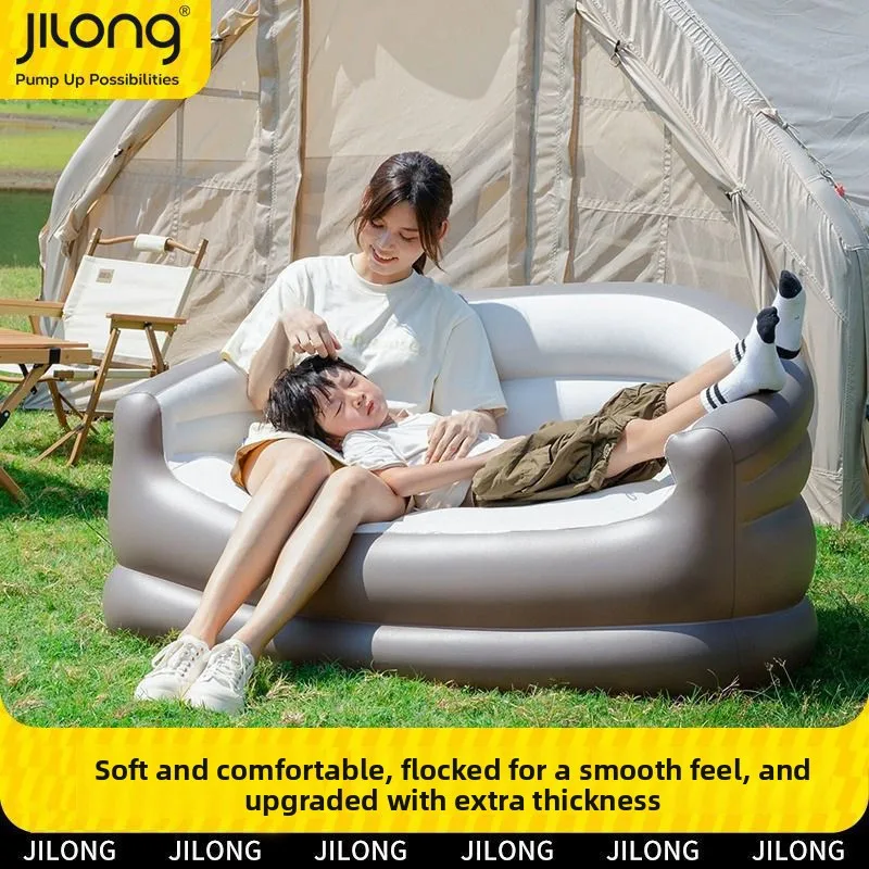 Hxl outdoor inflatable sofa portable air mattress bed foldable camping chair