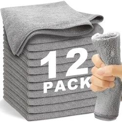 Bamboo Double Sides Car Microfiber Cloths Super Absorbent Washing Drying Cleaning Towels Auto Detailing Towel Rags Clean Tool