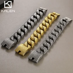 21/31mm Big Exquisite Classical Chunky Cuban Chain Bracelet  - 316L Stainless Steel - KB179930-KJX