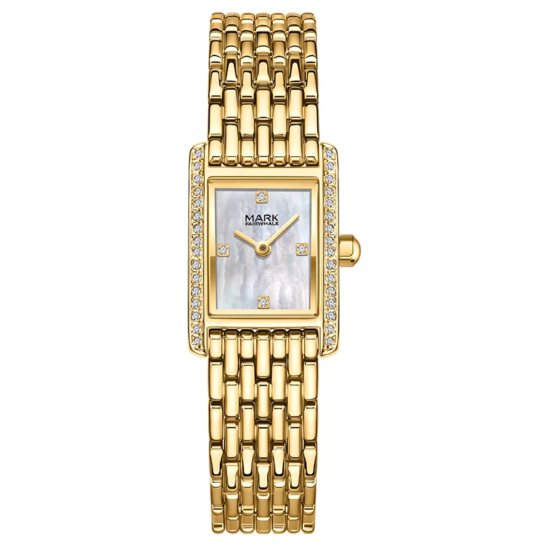 

MARK FAIRWHALE FW-3980 Ladies Quartz Watch 22MM Metal Case 30M Waterproof Elegant Dress Wristwatch