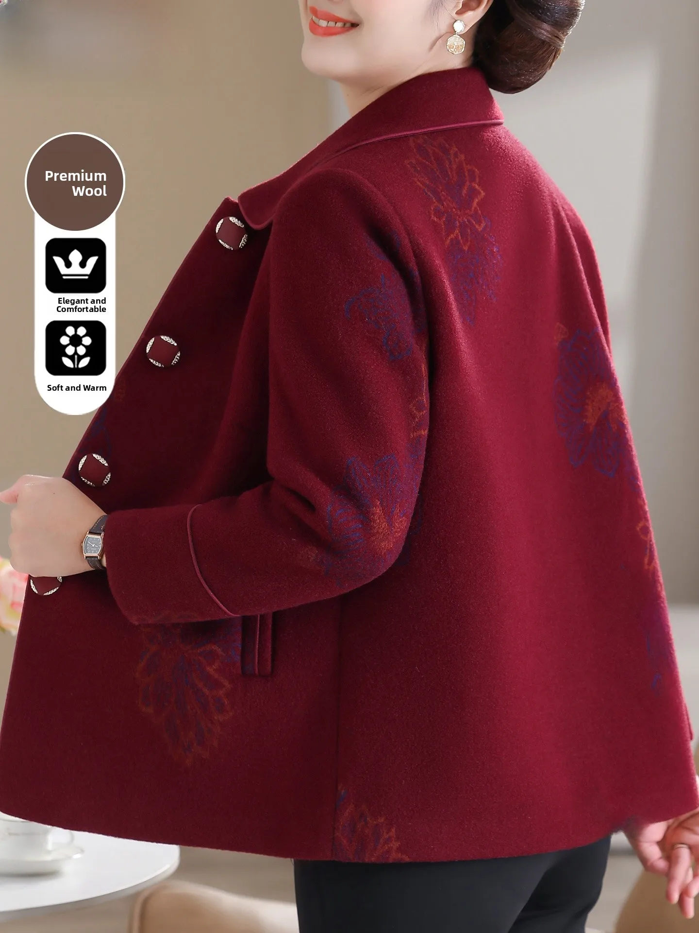 

Модное шерстяное пальто женское осенне-зимнее, свободного кроя, с длинными рукавами, гарантированное тепло, на пуговицах, с прямым подолом