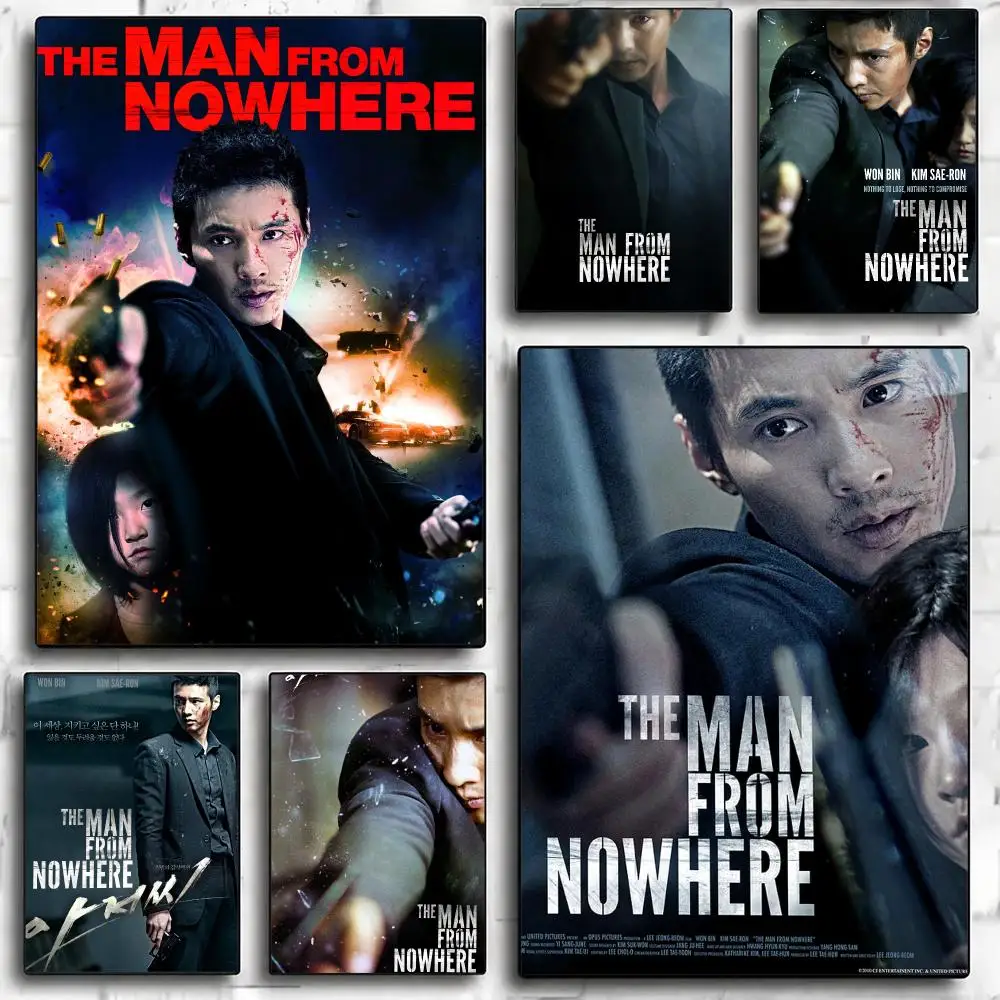 classic movie T-The Man from Nowhere-E Poster Minimalist Wall Sticker for Cafe Office Bar Home Decor and Gift