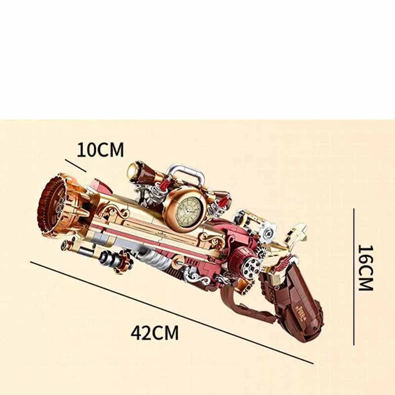 Pistolet robot à assembler pour enfants, modèle de nuits de construction, jouets difficiles pour garçon, cadeaux d'anniversaire et de Noël, nouveau, 212232, 212231