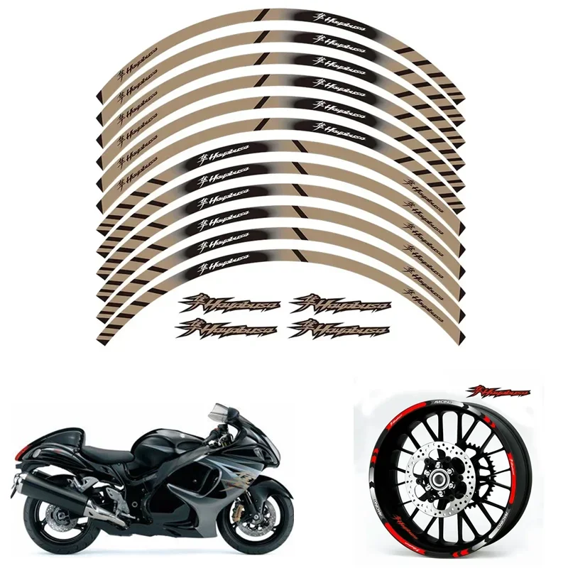 For Suzuki Hayabusa GSXR 1300 Motorcycle Parts Contour Wheel Decoration Decal Sticker - B