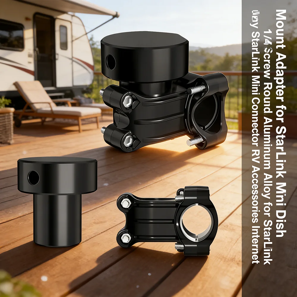 

Крепежный адаптер для StarLink Mini Dish с круглым винтом 1/4 дюйма, из алюминиевого сплава, для разъема StarLink Mini, аксессуары для автодомов, интернет