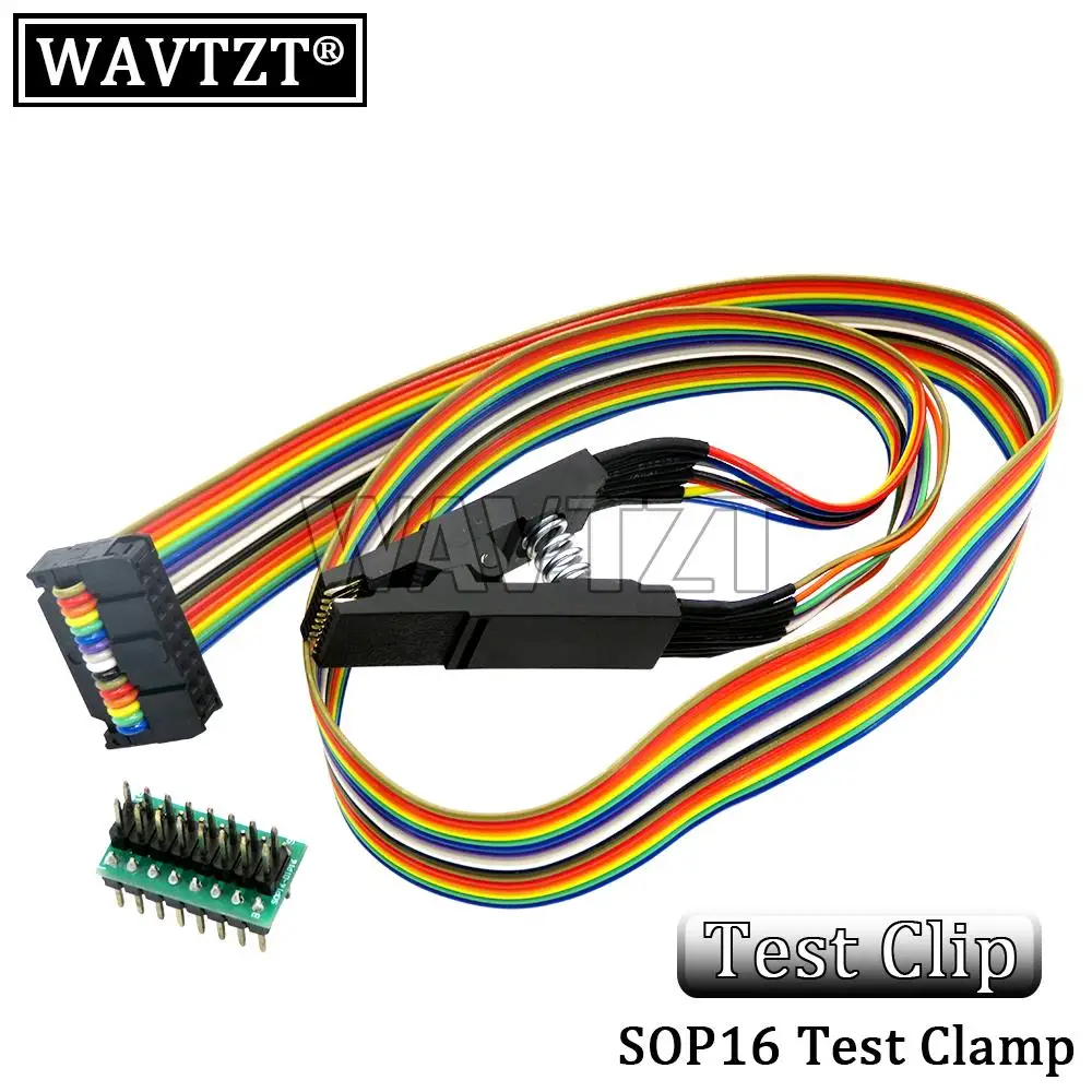 Programmer Testing Clip SOP16 SOP SOIC 16 SOIC16 Pin IC Test Clamp SOP16 to DIP8 Flash Clip for 25 series RT809F TL866CS TL866A