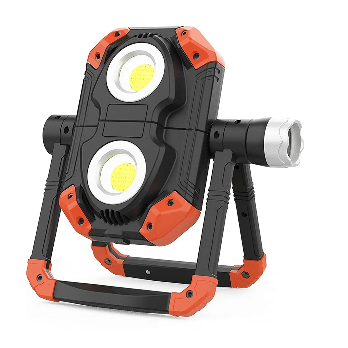 

Rechargeable LED Work Light,3 COB 1150LM Flood Light,360° Rotation Waterproof Light,for Camping Car Repairing,Etc,Orange