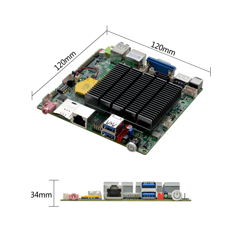 Imagem -05 - Trail Bay-nano-itx Placa-mãe J4125 Vga Hdmi Lvds com Lan Dupla Msata Wifi 4g Ddr3l dc 12v