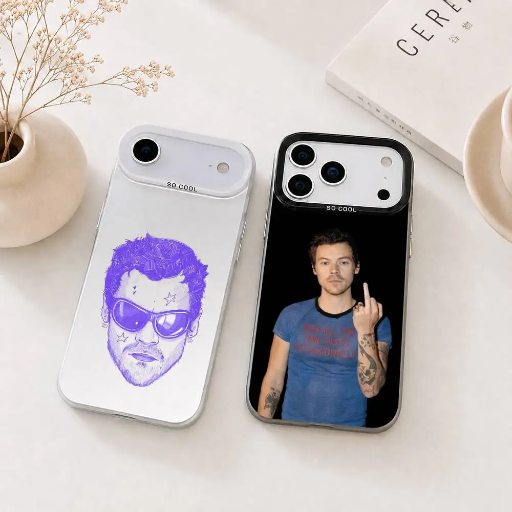 S-Singer Harry S-Styles Gift Phone Case For iPhone 17,16,15,14,13,12,11 Plus,Pro Max,XS,Colorful Silver Phone case Funda Cover