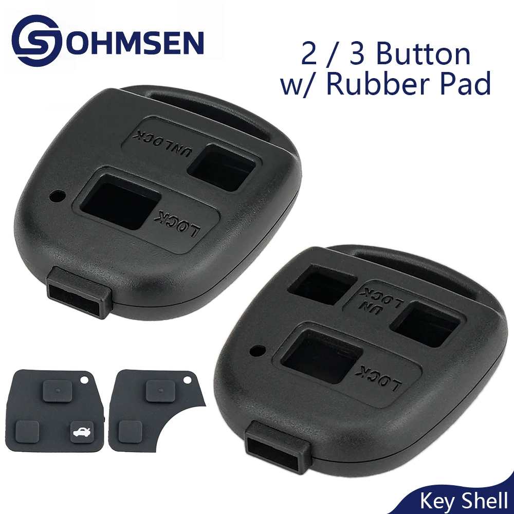 

Корпус выкидного ключа-брелока OHMSEN с 2/3 кнопками для Lexus RX300 ES300 LS400 GX460, Toyota Corolla Land Cruiser YARIS CAMRY RAV4