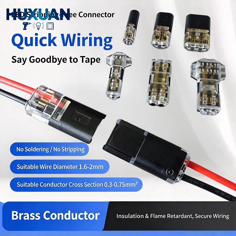 Electric Wire Connector No Strip Quick Dual Line Cable Interconnection Detachable Automotive Terminal Plug Universal Quality