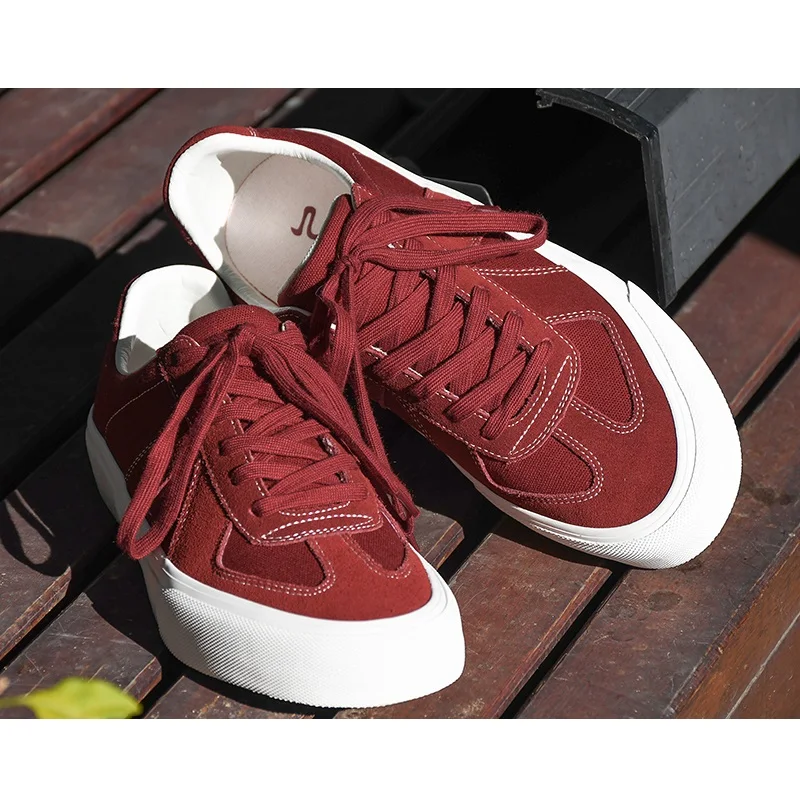 Joiints Red Skate Shoes for Skatebarding Suede Casual Shoe Vulcanized Sneaker BMX Light  Breathable  Rubber Outsole