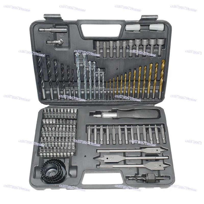 111Pcs Tool Set Multifunctional Woodworking Tools Twist Drill Batch Head Screwdriver Woodworking Drill Bit