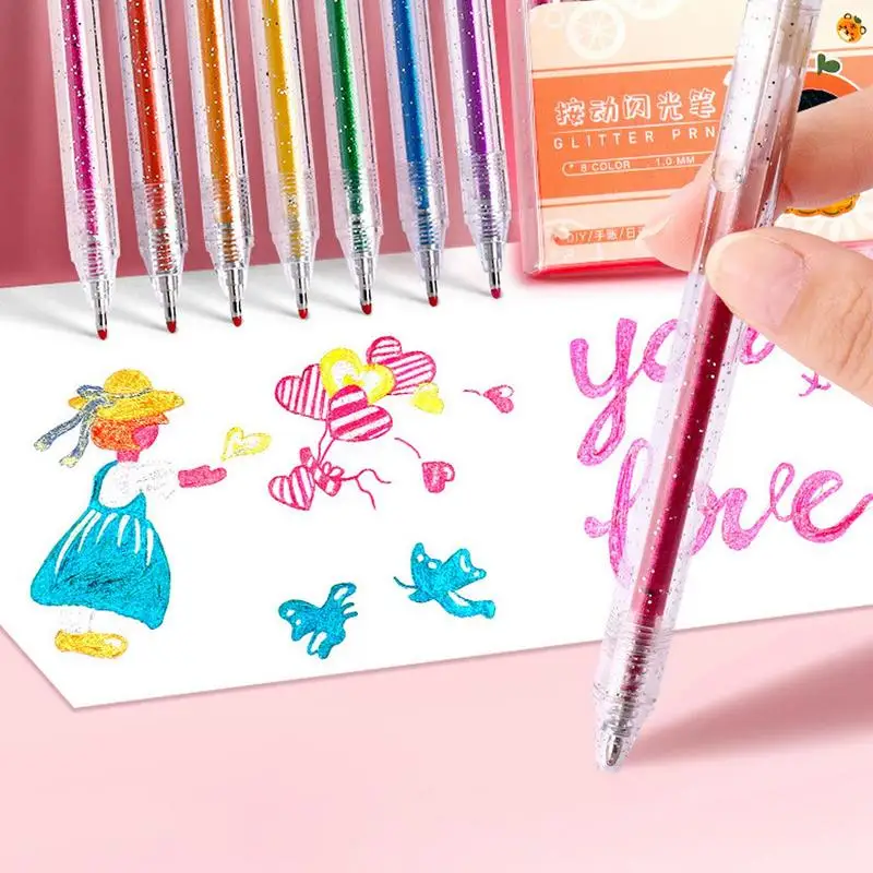 36 Color Gel Pens 36 Color Gel Art Push Action Pens 36 Colors Push Action Glitter Pens For Doodling Drawing Writing Crafting