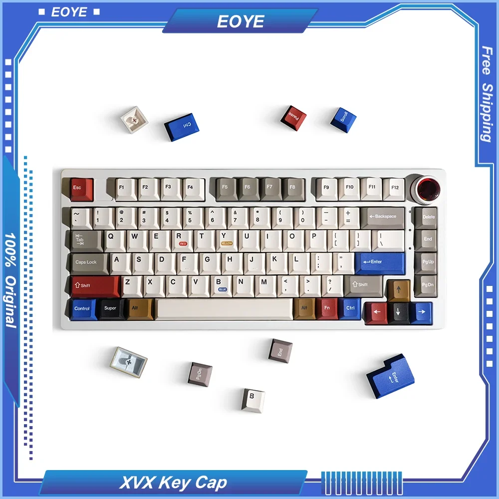 XVX 134 Keys Key Cap PBT Original Profile Five Side Thermal Sublimation Thicken Caps for Customized Mechanical Keyboard Parts