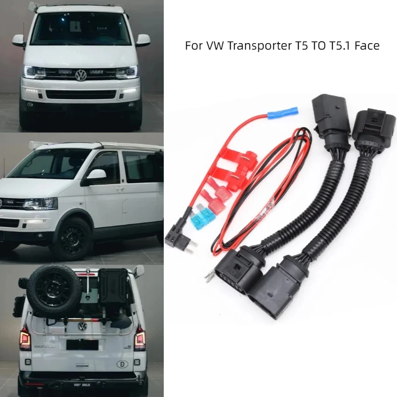 

Automotive Headlight Conversion Adapter Harness For Volkswagen Transporter T5 To T5.1 Automotive Lighting Accessories