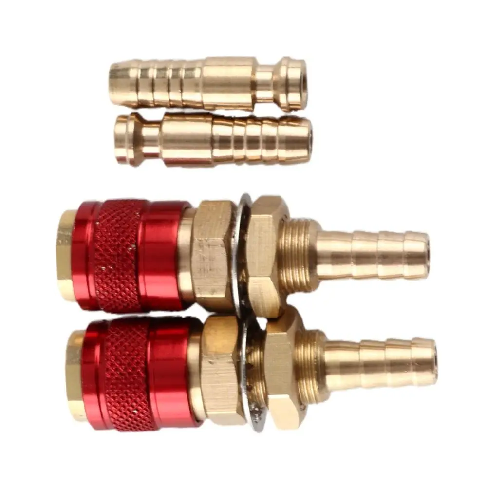 2sets 8mm Diameter Quick Connector Fitting Brass Material 2Pcs Set Water Cooled Adapter Water Cooled Design M8 Thread Size